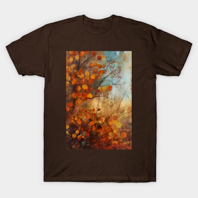 Rusty textured countryside autumn T-Shirt by redwitchart